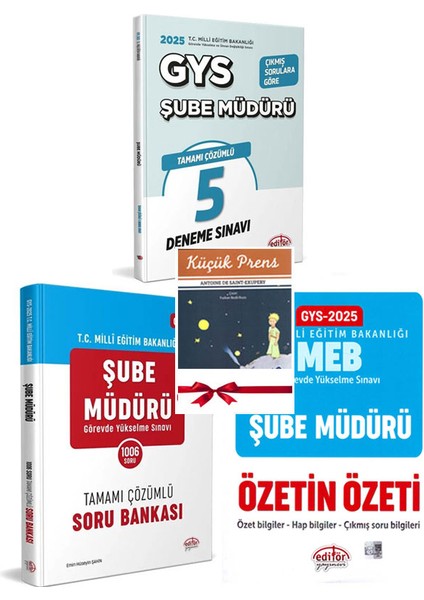 2025 Gys Meb Şube Müdürü Özetin Özeti Soru Bankası ve Deneme Sınavı Seti