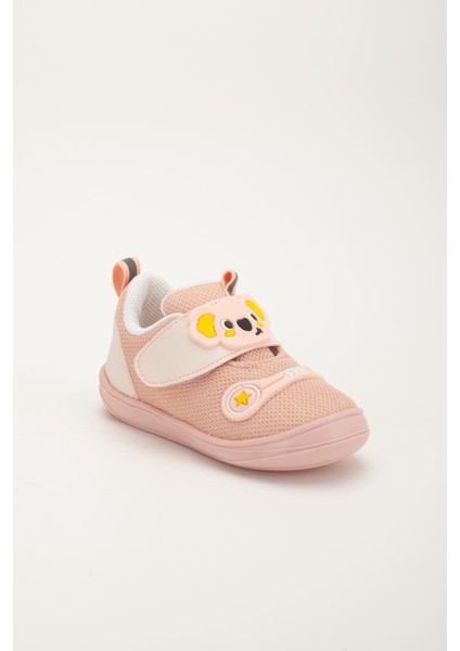 Şirinbebe Ortopedik Kız Bebek Ilkadım Ayakkabı Pudra Cırtlı Anorak