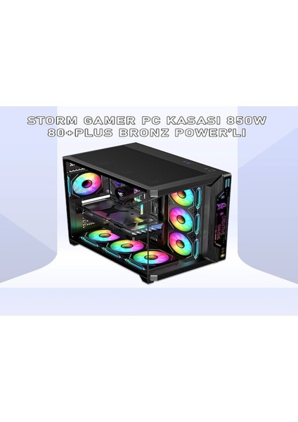 Stormlpm Storm 7 Argb Fanlı Gamer Bilgisayar Kasası 850W 80+ Plus Bronz Power'lı Siyah