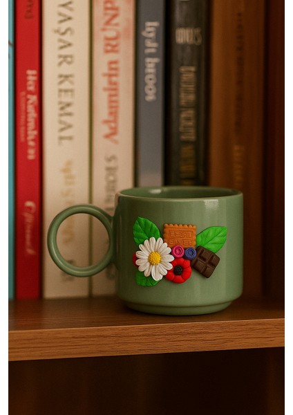 El Yapımı Tasarım Çiçekli Seramik Kupa Detaylı Tasarım Hediye ve Dekoratif Kahve/çay Kupası Seti modelleri