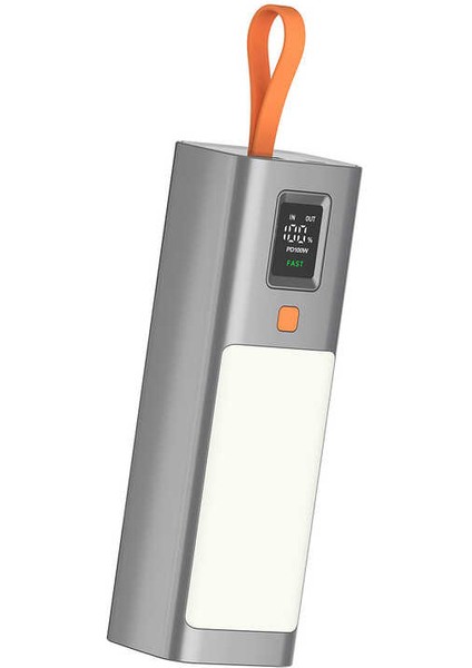 Işık Kaynağı: 20000 Mah Powerbank, Type-C ve USB Girişli, Hızlı Şarj, El Feneri, Dijital Göstergeli