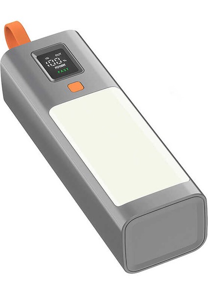 Işık Kaynağı: 20000 Mah Powerbank, Type-C ve USB Girişli, Hızlı Şarj, El Feneri, Dijital Göstergeli