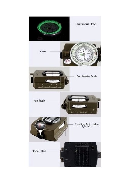 Çok Fonksiyonlu Profesyonel Askeri Pusula