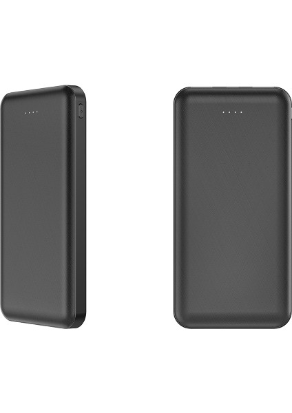 Hızlı Şarj Destekli 10000 Mah Powerbank Akıllı Koruma, Micro ve Çift Usb, LED Durum Göstergesi Siyah