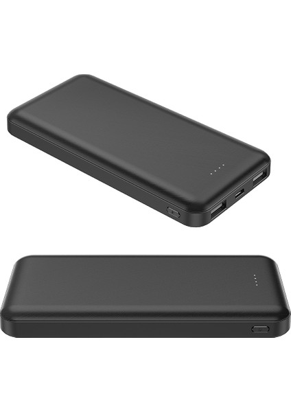 Hızlı Şarj Destekli 10000 Mah Powerbank Akıllı Koruma, Micro ve Çift Usb, LED Durum Göstergesi Siyah modelleri