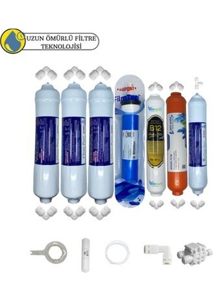 Swun Chyan Kapalı Kasa Su Arıtma Cihazları Sertifikalı 7li B12 Alkali+ Filmtec Dupon Mebran Mineral