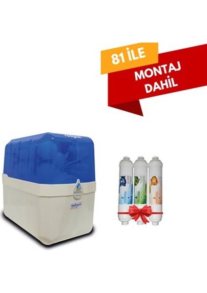 Pera Water Radyan 6 Aşama Canlı Su Hidrojen+Mineral+Alkali Antibakteriyel Su Arıtma Cihazı Pompasız