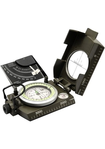 Prizmatik Suya Dayanıklı Işıltılı Pusula ile Kılıfı Askeri Ordu Kamp Yürüyüş Seyahat Için Jeoloji Pusula modelleri