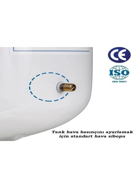 Su Arıtma Cihazı Metal Genleşme Su Tankı 40 Lt Nsf Belgeli Su Arıtma Deposu Tank Vanası Hediyeli fiyatları