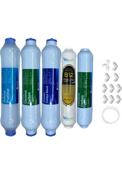 Fluxtek Kapalı Kasa Su Arıtma Cihazlarına Uluslar Arası Sertifikalı 5li B12 Alkali Mebransız Filtre