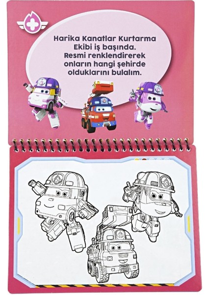 Harika Kanatlar Lisanslı Sihirli Boyama Kitabı Özel Su Kalemi Ile modelleri