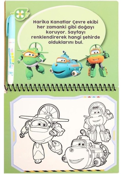 Harika Kanatlar Lisanslı Sihirli Boyama Kitabı Özel Su Kalemi Ile fırsatları