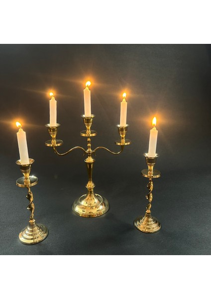 Pirinç Şamdan Seti , Dekoratif Pirinç Mumluk