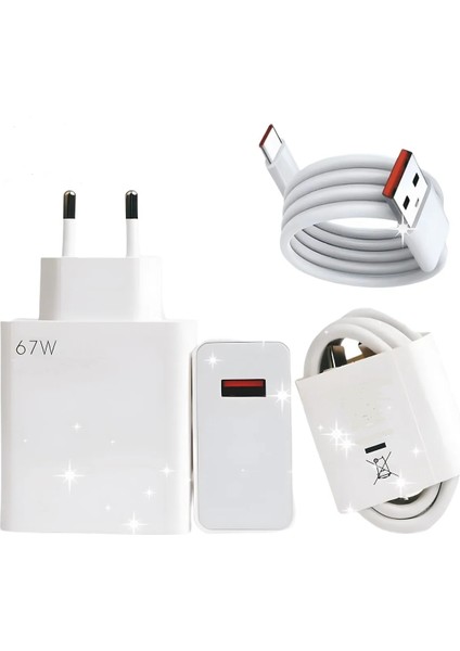 Type-C 67W (Watt) Ultra Hızlı Şarj Aleti Adaptör Kablo Set