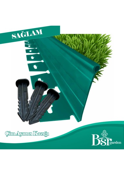 50 Adet Çim Ayırıcı Kazığı 15 cm Çim Sınırlayıcı Kazığı Plastik Jüt Çivisi Bsr Garden fiyatları