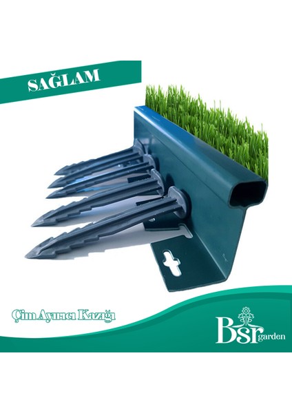 50 Adet Çim Ayırıcı Kazığı 15 cm Çim Sınırlayıcı Kazığı Plastik Jüt Çivisi Bsr Garden modelleri