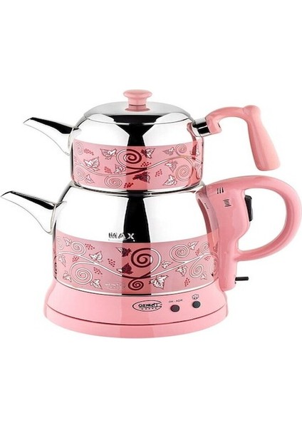 K-662 Menekşe 2.2 L Desenli Çay Makinesi Pembe