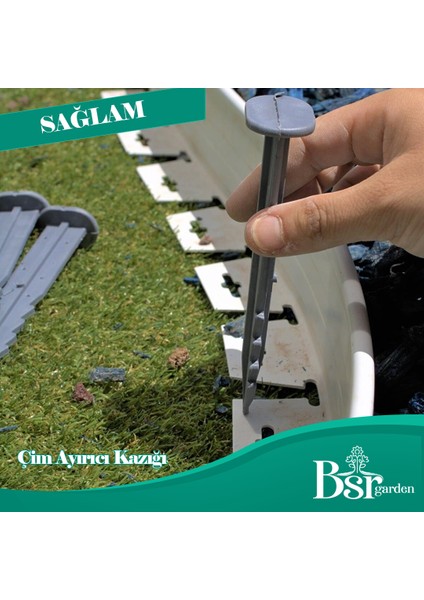500 Adet Çim Ayırıcı Kazığı 15 cm Çim Sınırlayıcı Kazığı Plastik Jüt Çivisi Bsr Garden fırsatları