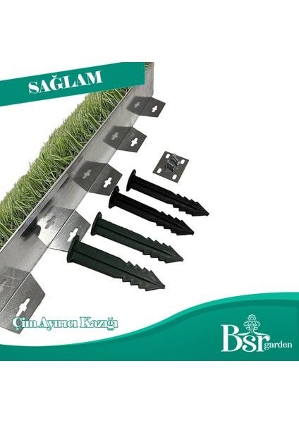 100 Adet Çim Ayırıcı Kazığı 15 cm Çim Sınırlayıcı Kazığı Plastik Jüt Çivisi Bsr Garden modelleri