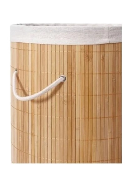 Yuvarlak Bambu Kirli Sepeti fırsatları