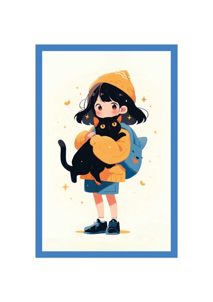 Sevimli Kedi Tasarımlı Hediye Kartları & Karpostallar | 10X15 cm