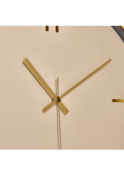 Altın Renkli 29 cm Krem Kadran Çizgi Rakamlı Duvar Saati modelleri