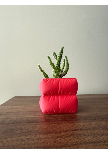 Kapitone Desenli Renkli Saksı - 6cm x 6cm -Modern Dekoratif Saksı (Bitkisiz Gönderilir)