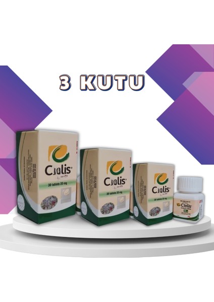CIALIS_20 Mg 30'lu Tablet 3 Kutu Orjinal Hap Performans Istek Arttırıcı Lifta1