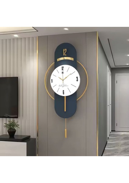 Modern Iskandinav Ahşap Metal Duvar Saati, 40X80 Cm, Şık ve Kaliteli Tasarım modelleri