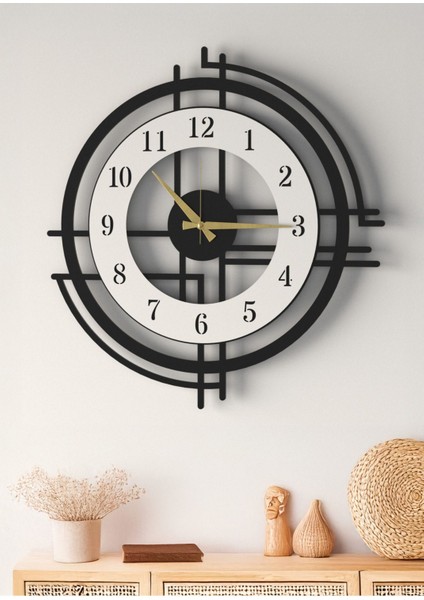 Modern Siyah Ahşap Duvar Saati, Sessiz Mekanizma, Salon ve Ofis Için Büyük Boy modelleri