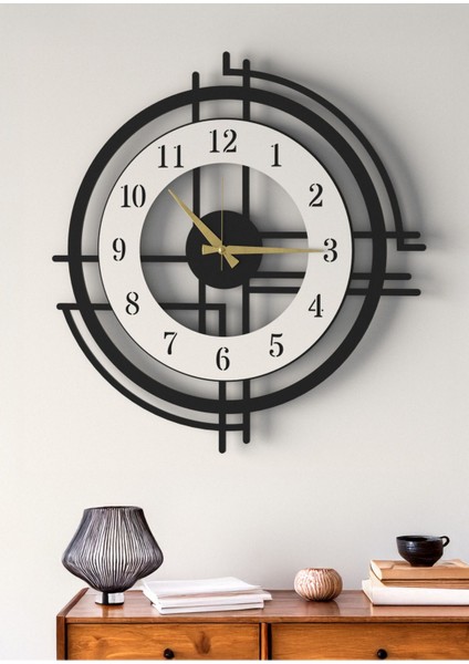 Modern Siyah Ahşap Duvar Saati, Sessiz Mekanizma, Salon ve Ofis Için Büyük Boy fırsatları