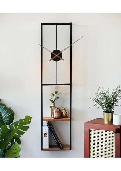 Şık Siyah Metal Duvar Saati ve Kitaplık Seti, Modern Dekorasyon Için Mükemmel Uyum fiyatları