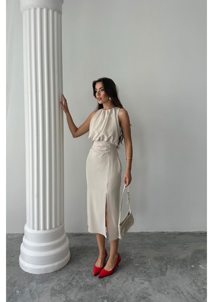 AYDOGANTICARET44 Elbise - Bej