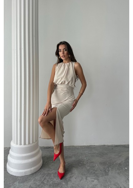 AYDOGANTICARET44 Elbise - Bej