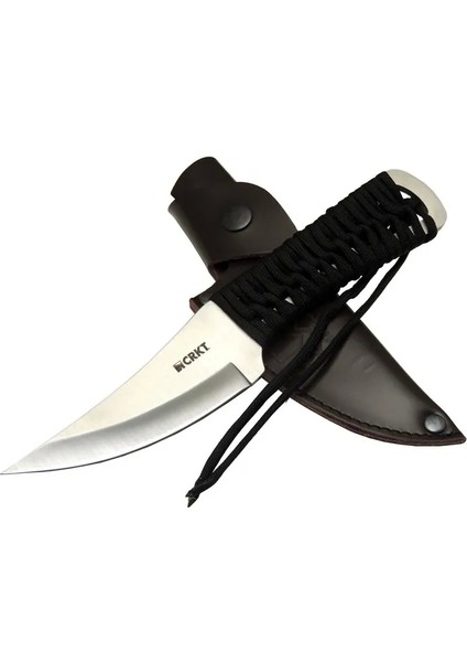 Crkt Scrub Fixed 2712 Wy Kamp / Outdoor Bıçak 22,5cm - Ipli Sap, Deri Kılıflı