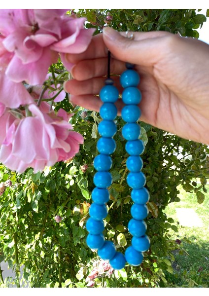 Mavi Bodrum Iri Yuvarlak Boncuk Kolye indirimleri