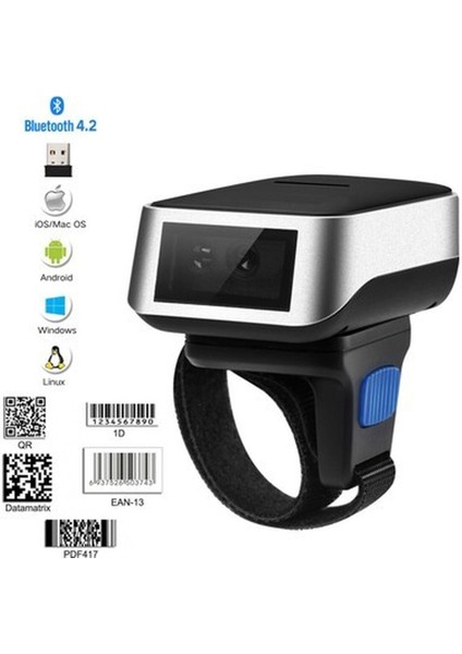Ptbarkod Bluetooth Yüzük Barkod Okuyucu 2d