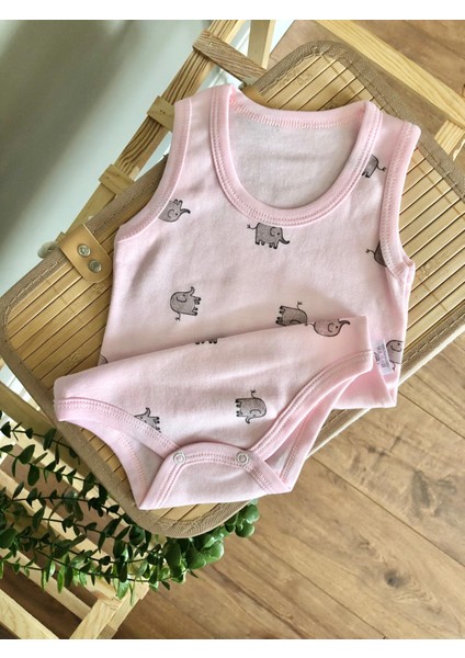 Kolsuz Çıtçıtlı Body Pembe Fil