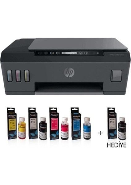Smart Tank Wireless 515 Fotokopi + Tarayıcı + Wi-Fi + Airprint Renkli Tanklı Yazıcı 1TJ09A