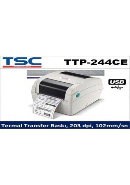 Tsc TTP244CE Termal-Termal Transfer Barkod Yazıcı