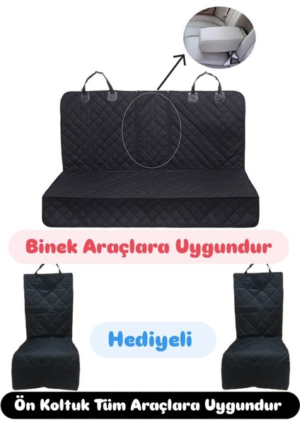 3lü Araba Oto Araç Koltuk Kılıfı | Ön ve Arka Koltuk Örtüsü |Köpek Yatağı Evcil Hayvan Bagaj Havuzu