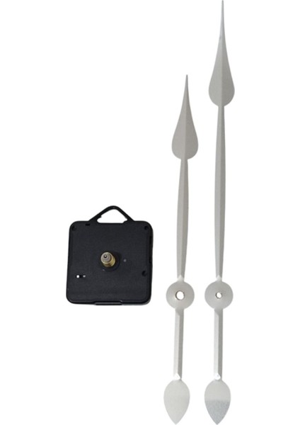 Sessiz Duvar Saati Mekanizması, 14 mm Şaft, 60-80 cm Saatler Için Uygun, Gri Renk