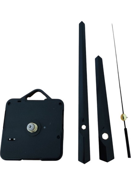 Sessiz Duvar Saati Mekanizması, 18 mm Şaft, Askılı, Siyah Veya Beyaz Seçenekli