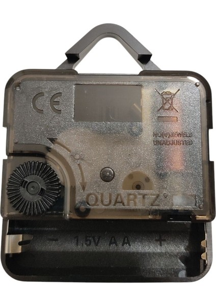 Sessiz Duvar Saati Mekanizması, 18 mm Şaft, Askılı, Siyah Veya Beyaz Seçenekli