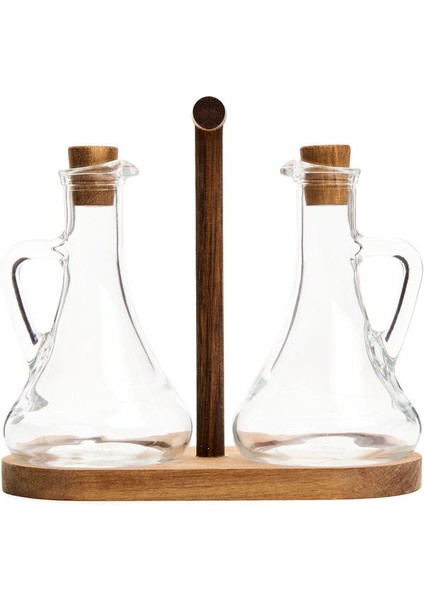 Mien 2'li Yağdanlık Seti - Şeffaf / Kahverengi - 250 ml