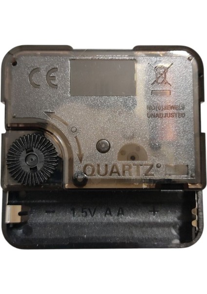 Sessiz Duvar Saati Mekanizması, 22 mm Şaft, Askısız, Orta Siyah, 2'li Set indirimleri