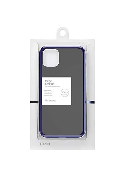 9984 Apple iPhone 11 Pro Için Kılıf Benks Magic Smooth Drop Resistance Case, Beyaz