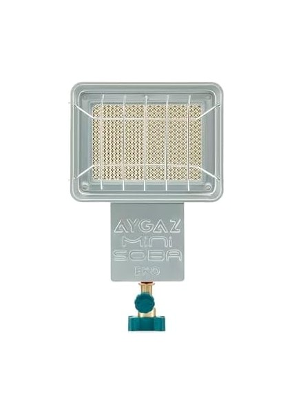 Mini Soba Eko, Kamp Sobası, Seramik Taş Doku, Entegre Regülatör, Hassas Musluk Ayarlı Kamp Sobası Gazlı, Kolay Musluk Montajı, 1,4 Kw Isı Gücü