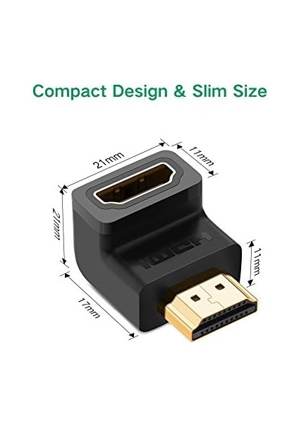 90 Derece HDMI To HDMI Dönüştürücü