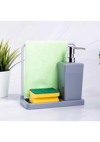 Luna Mutfak Sıvı Sabunluk, 420 Ml, 21 x 10 x 20 Cm, Gri
